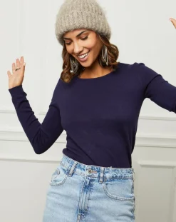 Soft Cashmere Pulls|Pull en Cachemire mélangé Célia marine