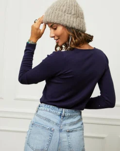 Soft Cashmere Pulls|Pull en Cachemire mélangé Célia marine