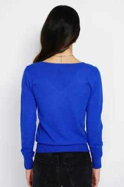 Assuili Pulls|Pull en Cachemire mélangé col V royal