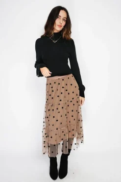 C&Jo Pulls|Pull en Cachemire mélangé col montant noir