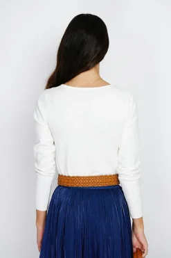 Assuili Pulls|Pull en Cachemire mélangé col V naturel