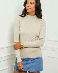Soft Cashmere Pulls|Pull en Cachemire mélangé Jade beige