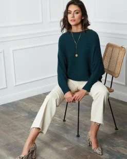 Fleur de cachemire Pulls|Pull en Cachemire mélangé Lena vert