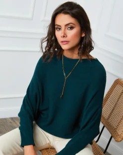 Fleur de cachemire Pulls|Pull en Cachemire mélangé Lena vert