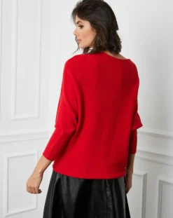 Fleur de cachemire Pulls|Pull en Cachemire mélangé Lena rouge