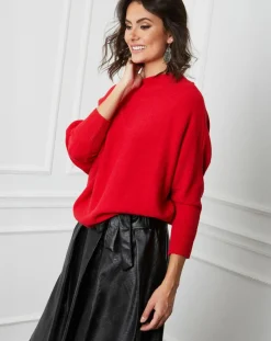 Fleur de cachemire Pulls|Pull en Cachemire mélangé Lena rouge