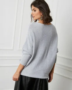 Fleur de cachemire Pulls|Pull en Cachemire mélangé Lena gris clair