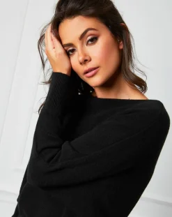 Fleur de cachemire Pulls|Pull en Cachemire mélangé Lena noir