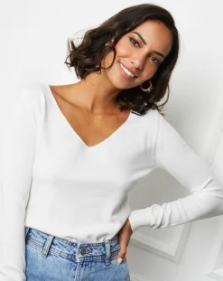 Soft Cashmere Pulls|Pull en Cachemire mélangé Liah blanc