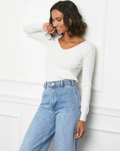 Soft Cashmere Pulls|Pull en Cachemire mélangé Liah blanc