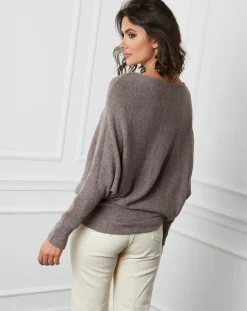 Fleur de cachemire Pulls|Pull en Cachemire mélangé Lena taupe