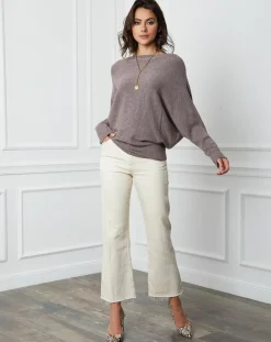 Fleur de cachemire Pulls|Pull en Cachemire mélangé Lena taupe