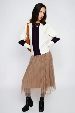 Assuili Pulls|Pull en Cachemire mélangé ras du cou naturel