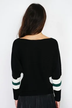 Assuili Pulls|Pull en Cachemire mélangé ras du cou noir