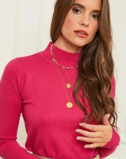 Soft Cashmere Pulls|Pull en Cachemire mélangé Senda fuchsia