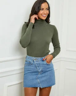 Soft Cashmere Pulls|Pull en Cachemire mélangé Tally kaki