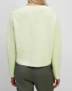 Marc O'Polo Pulls|Pull en Coton, Laine & Alpaga mélangés Mouline vert clair