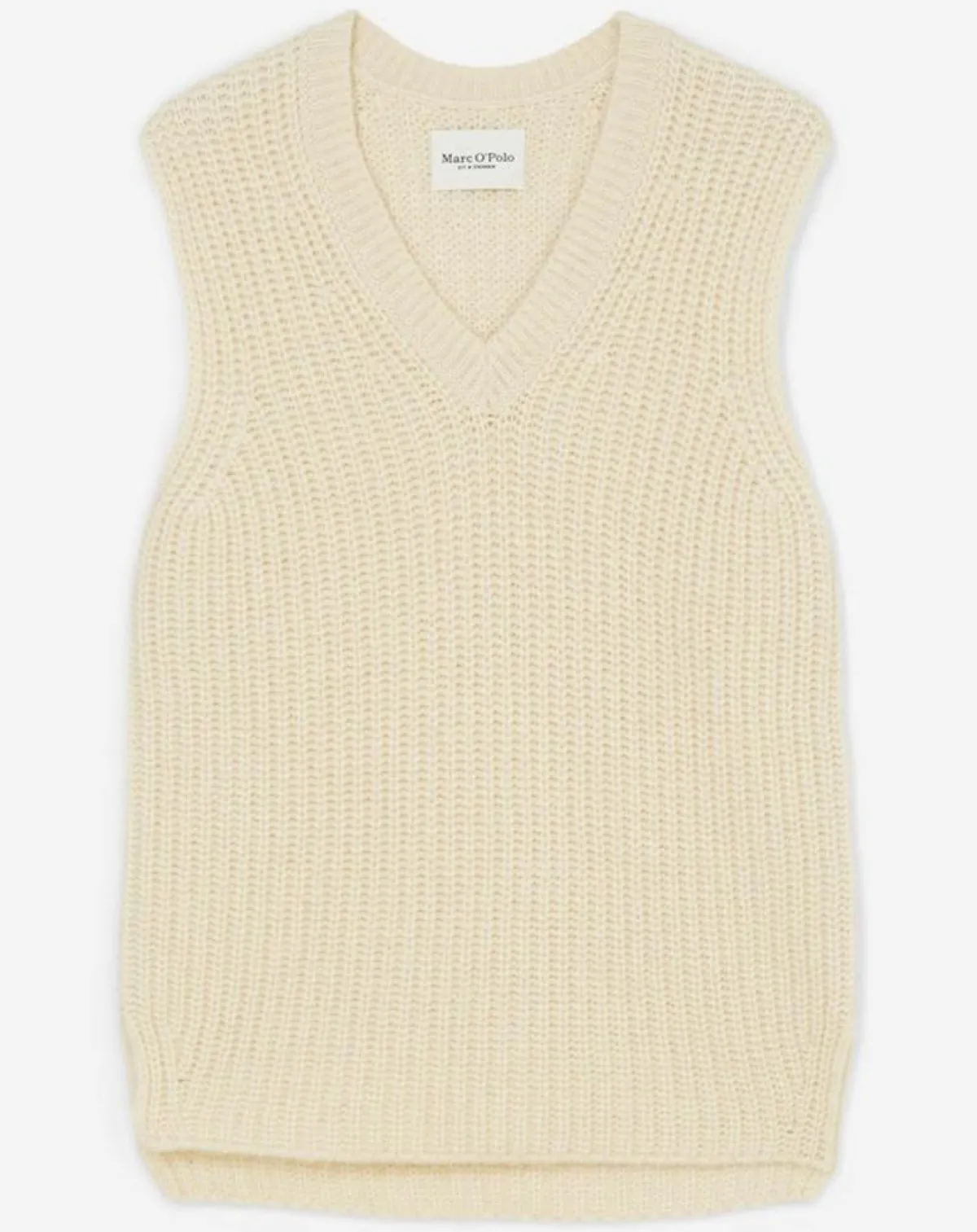 Marc O'Polo Pulls|Pull en Coton, Laine & Alpaga mélangés sans manches écru