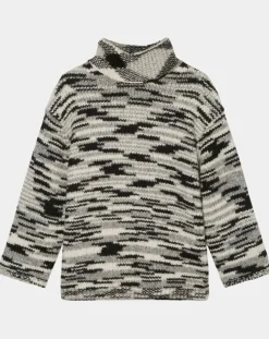 Marc O'Polo Pulls|Pull en Laine & Alpaga mélangés noir/gris