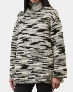 Marc O'Polo Pulls|Pull en Laine & Alpaga mélangés noir/gris