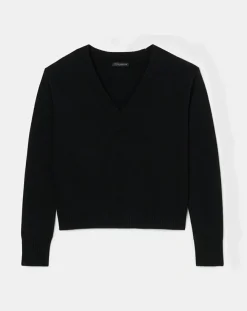 Tara Jarmon Pulls|Pull en Laine & Alpaga Prisca charcoal