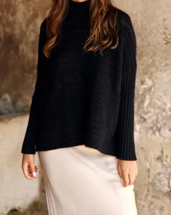 Lauren Vidal Pulls|Pull en Laine & Cachemire Nox noir