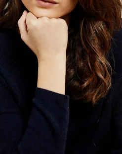 Miss Cashmere Pulls|Pull en Laine & Cachemire Clémence Col rond bleu marine