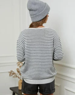 La Petite Parisienne Pulls|Pull en Laine & Cachemire mélangés Grunge gris
