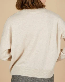 Cashmere Tribu Pulls|Pull en Laine & Cachemire Paloma col polo beige chiné