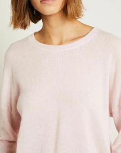Miss Cashmere Pulls|Pull en Laine & Cachemire Clémence Col rond rose poudré