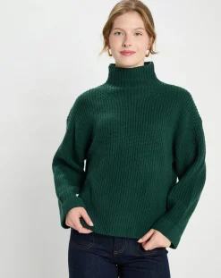 Galeries Lafayette Pulls|Pull en Laine & Cachemire Sydney vert foncé