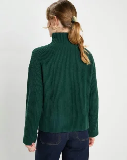 Galeries Lafayette Pulls|Pull en Laine & Cachemire Sydney vert foncé