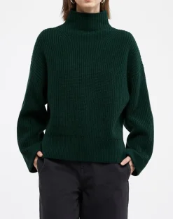 Galeries Lafayette Pulls|Pull en Laine & Cachemire Sydney vert foncé