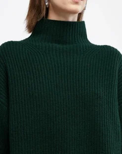 Galeries Lafayette Pulls|Pull en Laine & Cachemire Sydney vert foncé