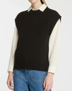 Galeries Lafayette Pulls|Pull en Laine & Cachemire Solal noir