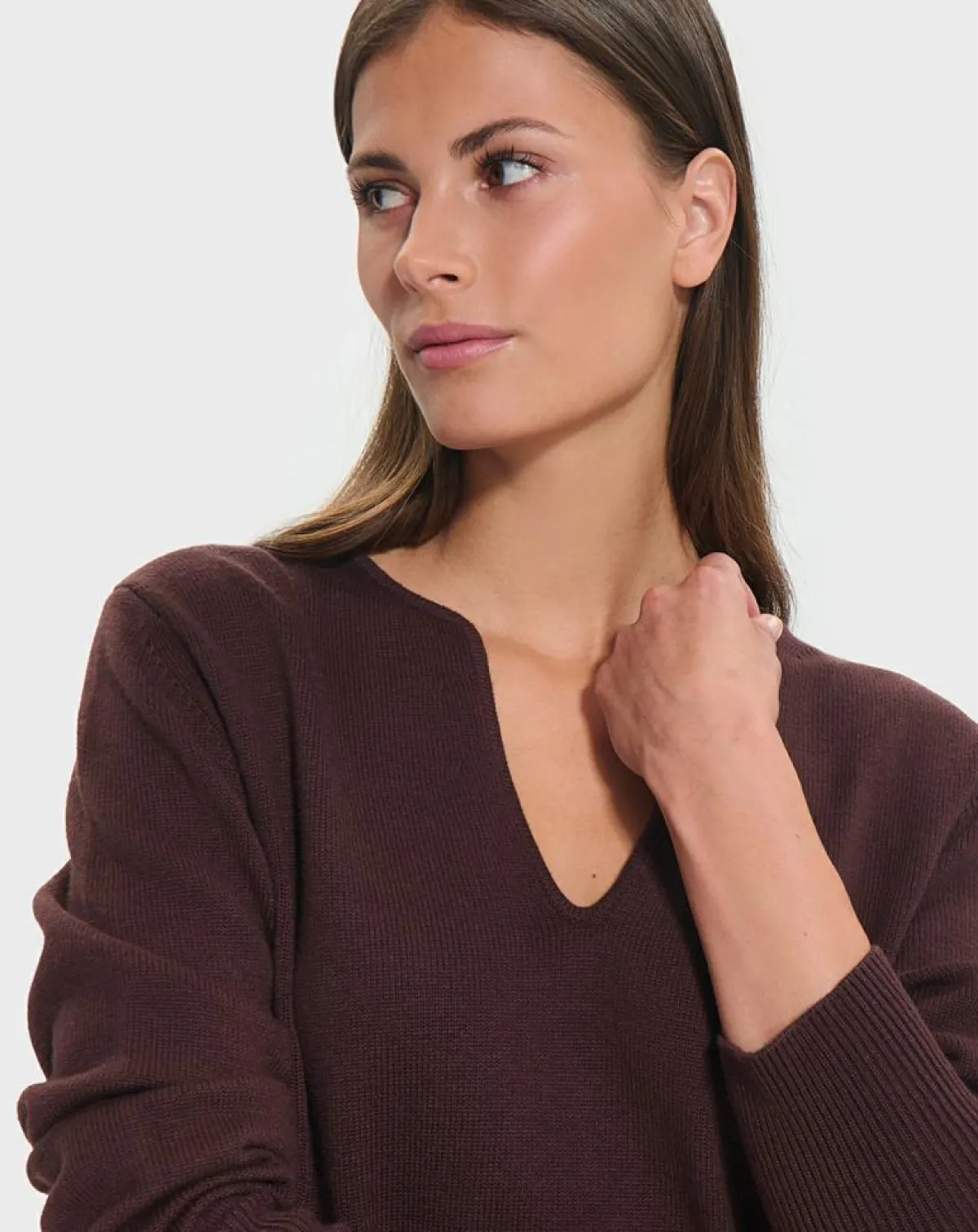 Zapa Pulls|Pull en Laine & Coton Nalani chocolat