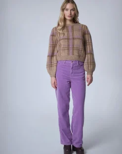 Manoush Pulls|Pull en Laine & Mohair mélangés Maille Carreaux unique