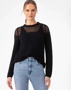 Indies Pulls|Pull en Laine & Mohair mélangés Cleo noir