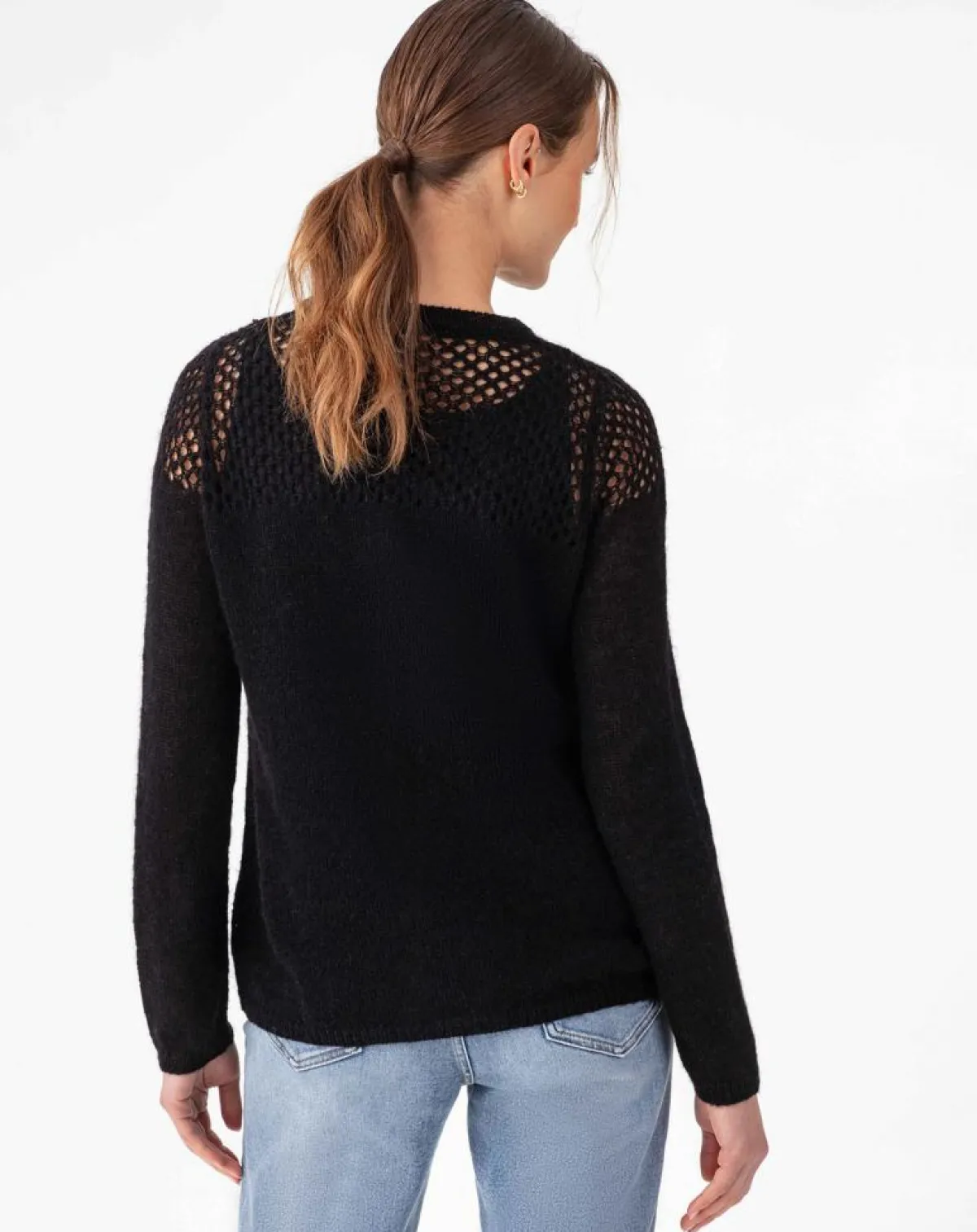 Indies Pulls|Pull en Laine & Mohair mélangés Cleo noir