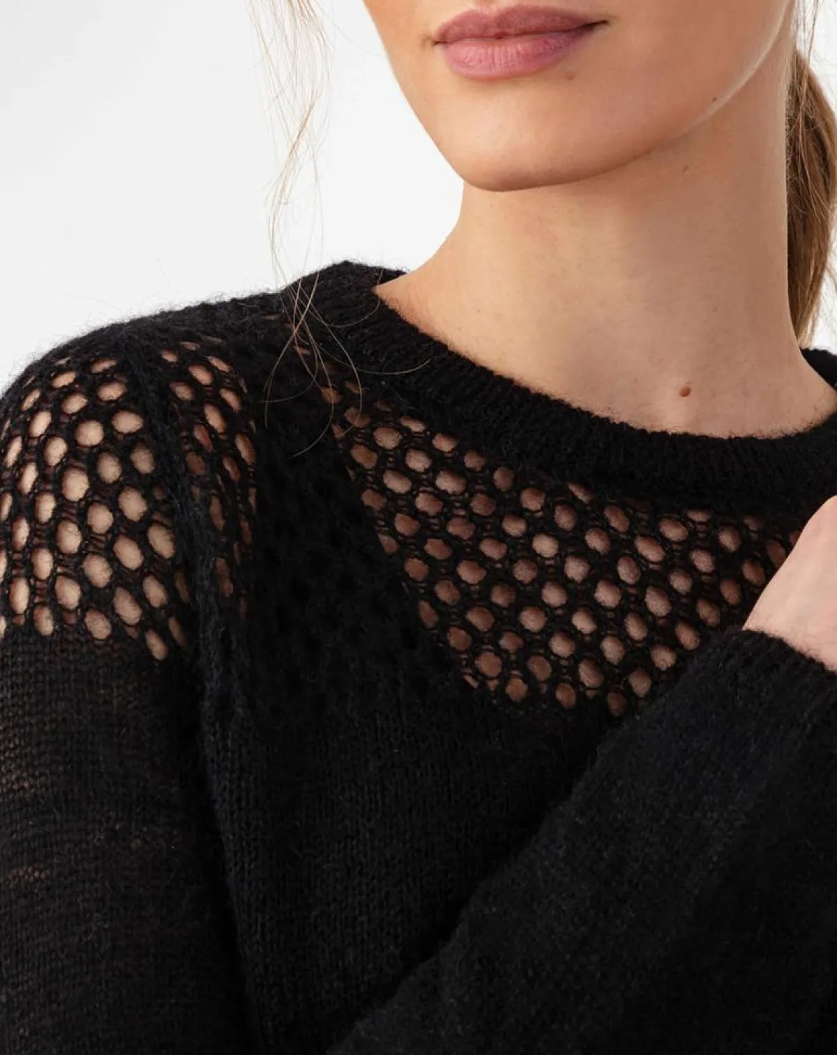 Indies Pulls|Pull en Laine & Mohair mélangés Cleo noir