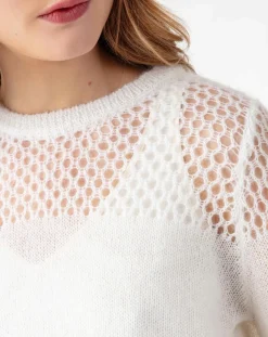 Indies Pulls|Pull en Laine & Mohair mélangés Cleo ecru