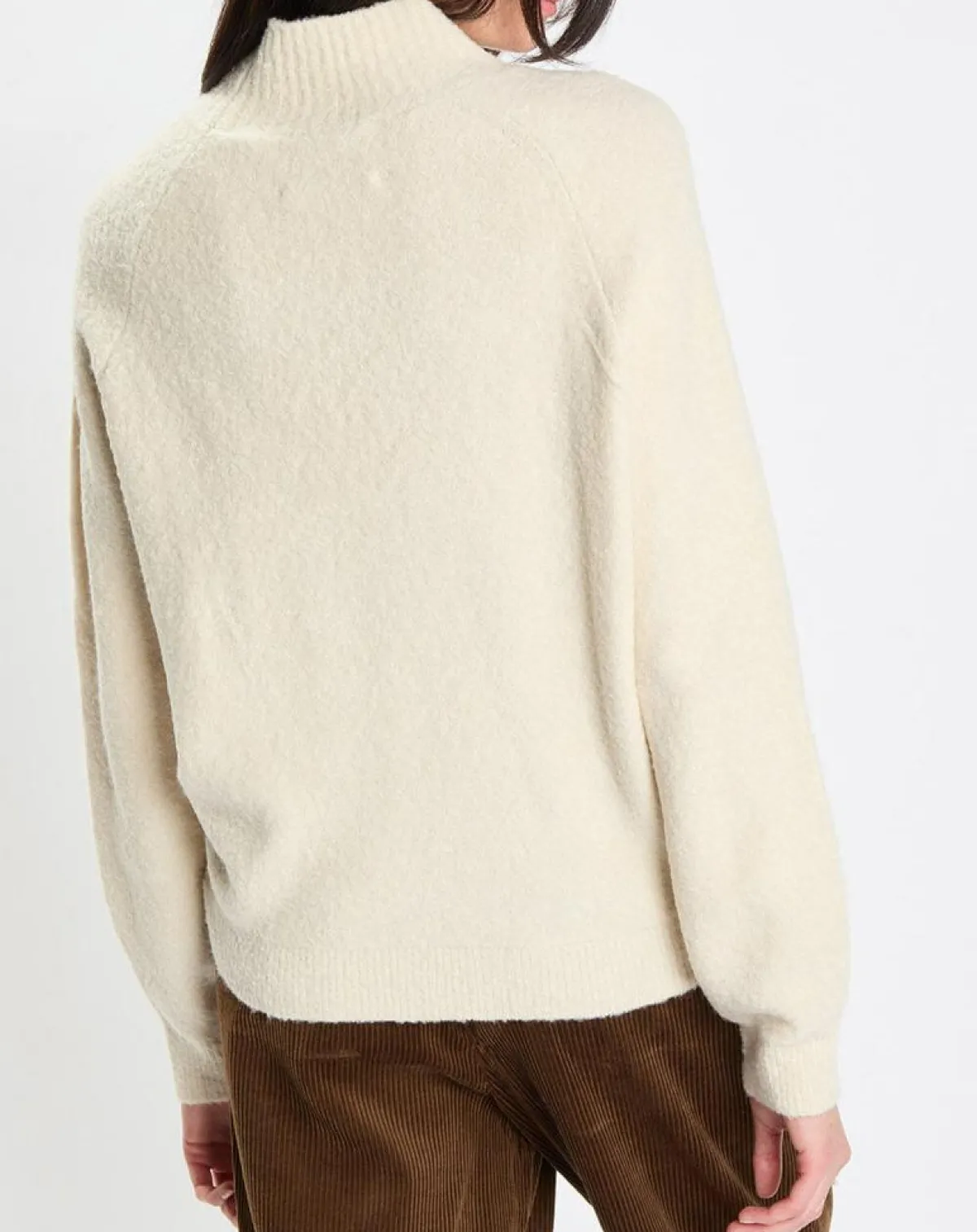 Marc O'Polo Pulls|Pull en Laine bouclée col cheminé écru