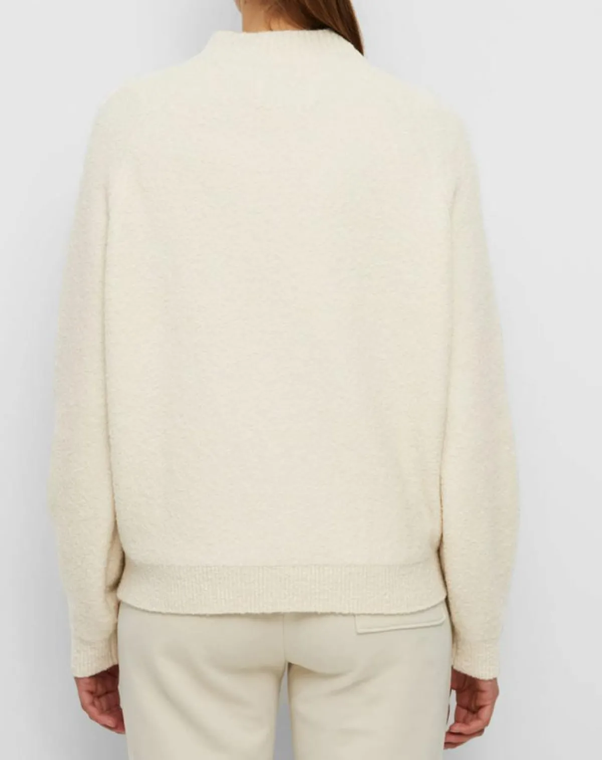 Marc O'Polo Pulls|Pull en Laine bouclée col cheminé écru