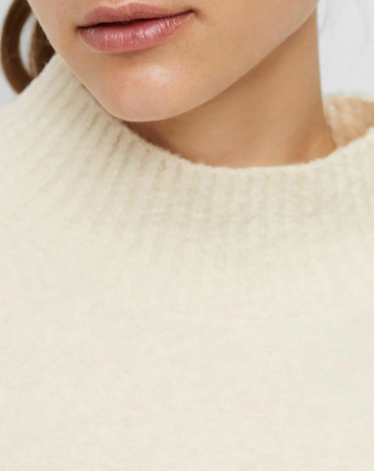 Marc O'Polo Pulls|Pull en Laine bouclée col cheminé écru