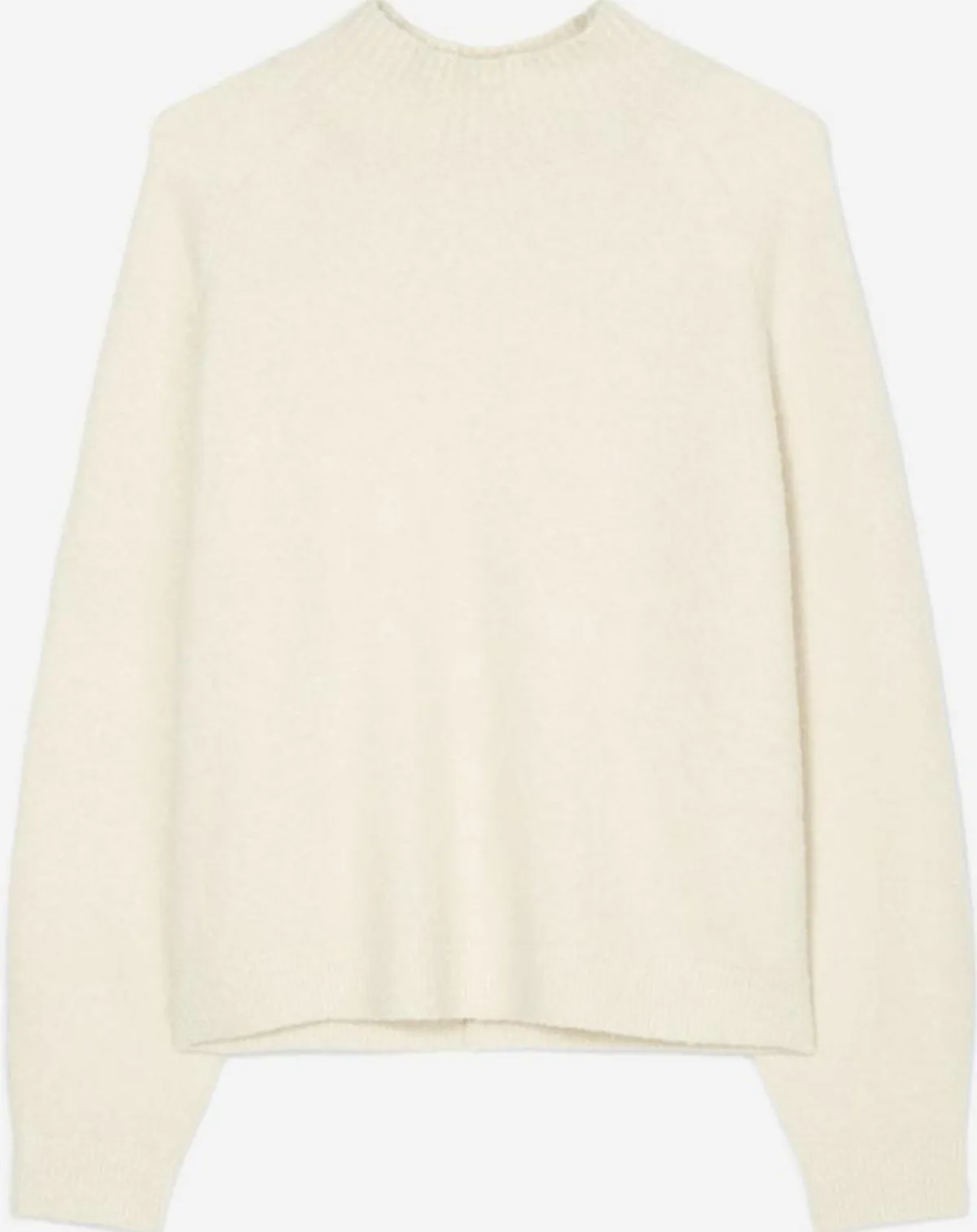 Marc O'Polo Pulls|Pull en Laine bouclée col cheminé écru