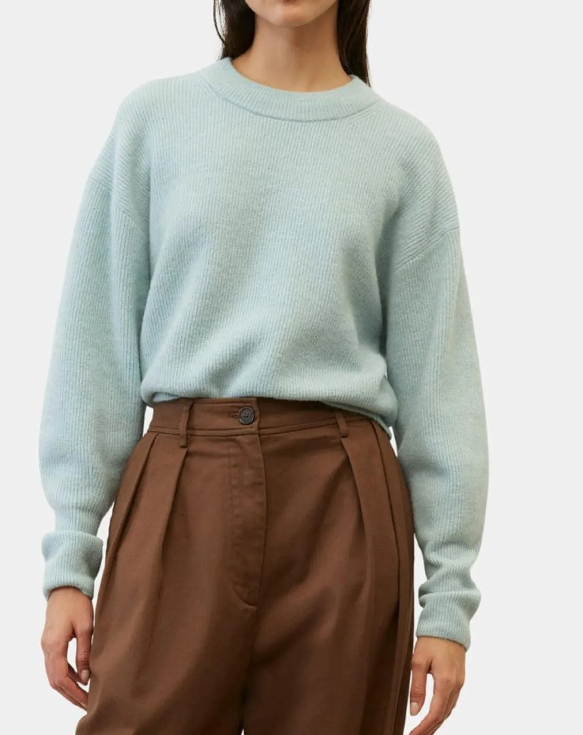 Marc O'Polo Pulls|Pull en Laine mélangée & Alpaga bleu clair