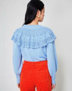 Manoush Pulls|Pull en Laine mélangée Babydoll Rosalie bleu