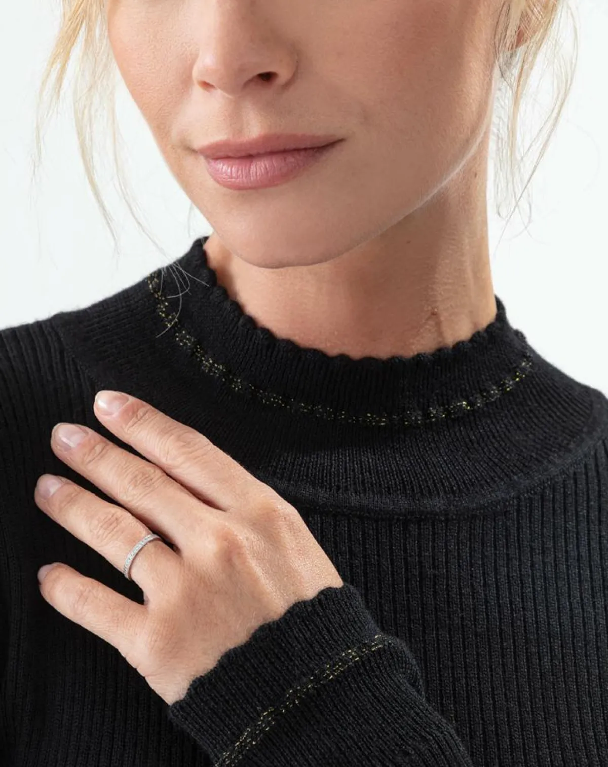 Indies Pulls|Pull en Laine mélangée Caroline noir