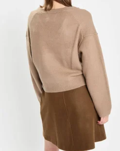 Marc O'Polo Pulls|Pull en Laine mélangée col V marron clair