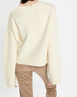 Marc O'Polo Pulls|Pull en Laine mélangée col V écru